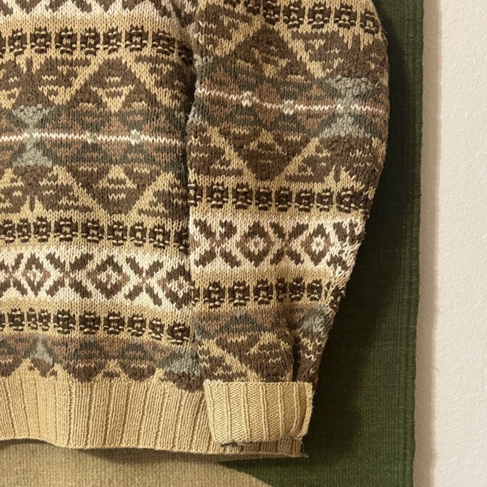 Polo Sport Ralph Lauren Vintage Patterned knit Sweater Silk linen cotton blend - Picture 2 of 16